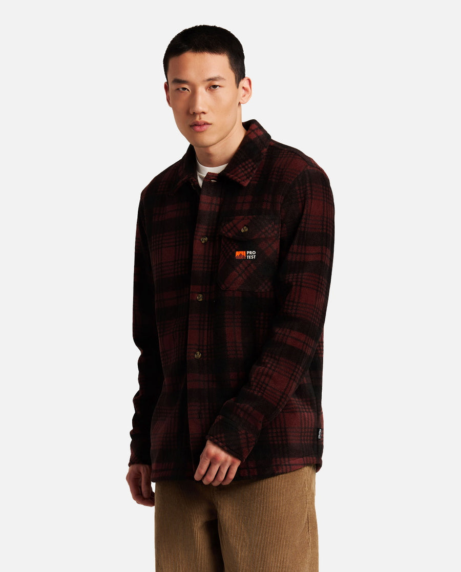 Camisa Hombre M Jacob Outdoor Shirt Protest Rojo