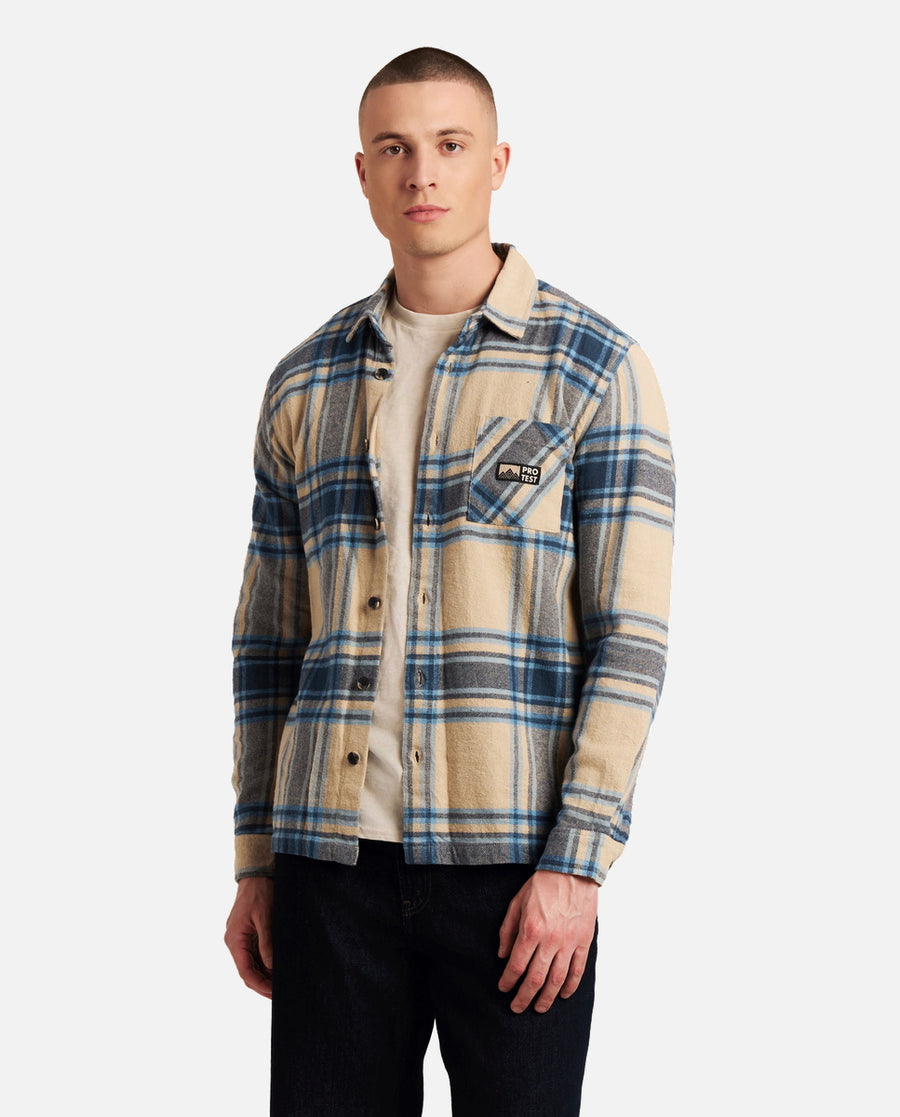Camisa Hombre M Master Outdoor Shirt Protest Azul