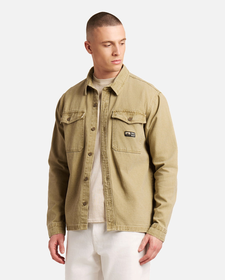 Camisa Hombre M Adored Outdoor Shirt Protest Marrón