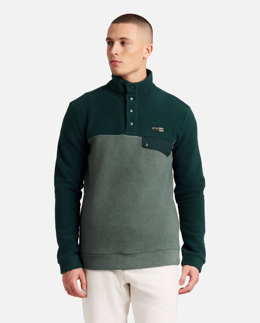 Sudadera Hombre M Wigland Outdoor 1/4 Butt Top Protest Verde