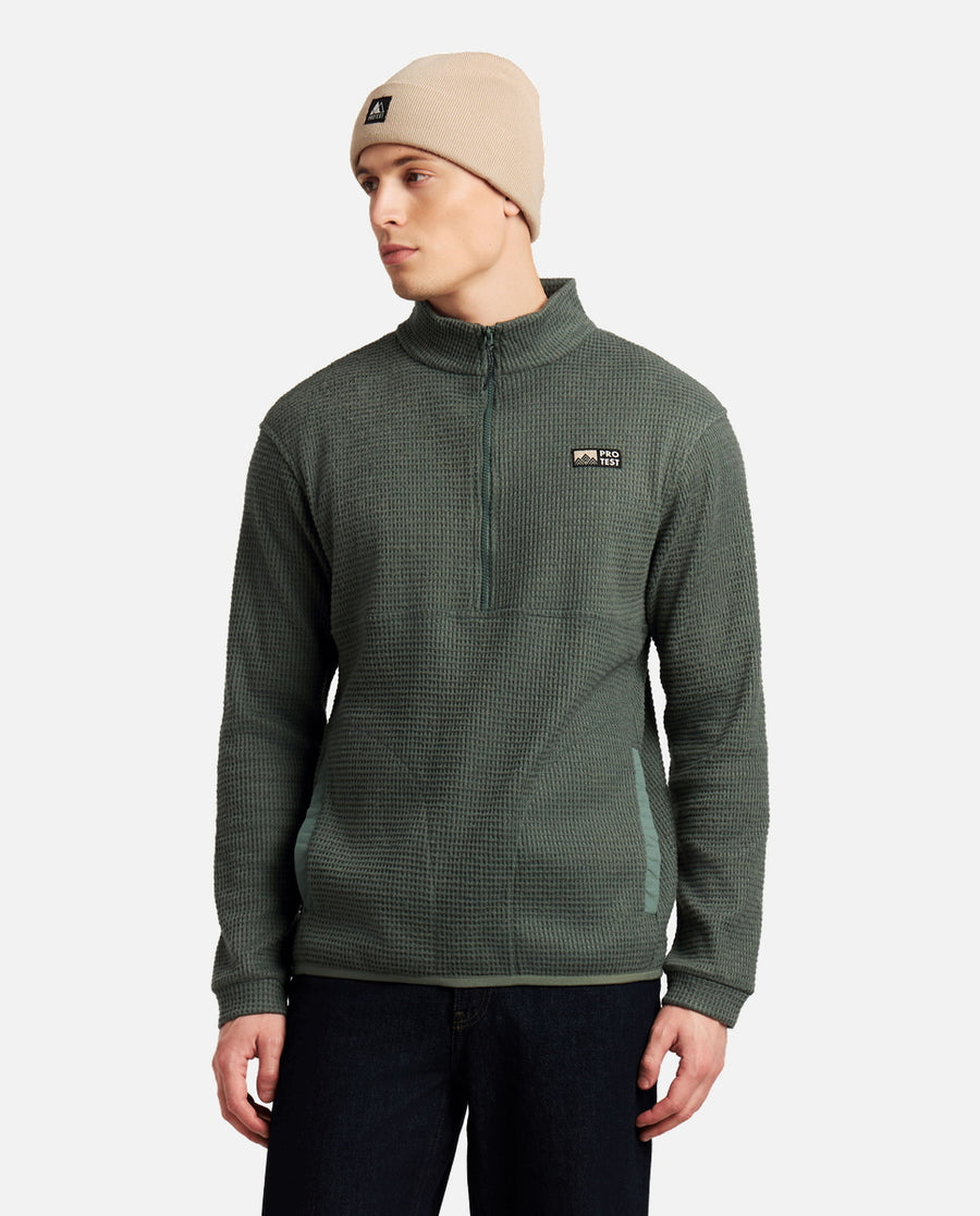 Sudadera Hombre M Alive Outdoor 1/4 Zip Top Protest Verde