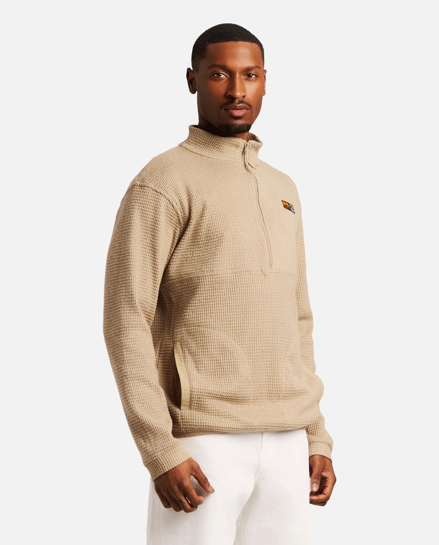 Sudadera Hombre M Alive Outdoor 1/4 Zip Top Protest Marrón