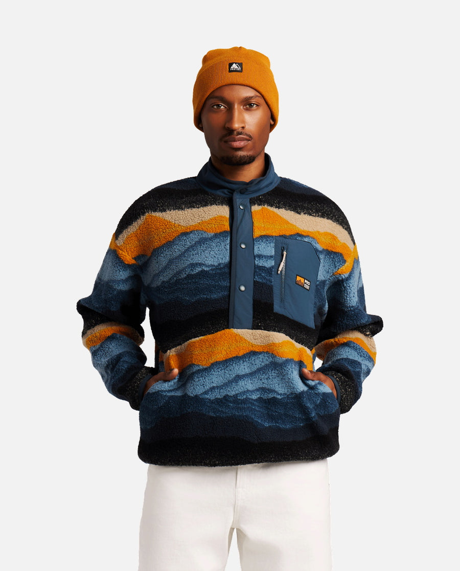 Sudadera Hombre M Browser Outdoor 1/4 Butt Top Protest Azul