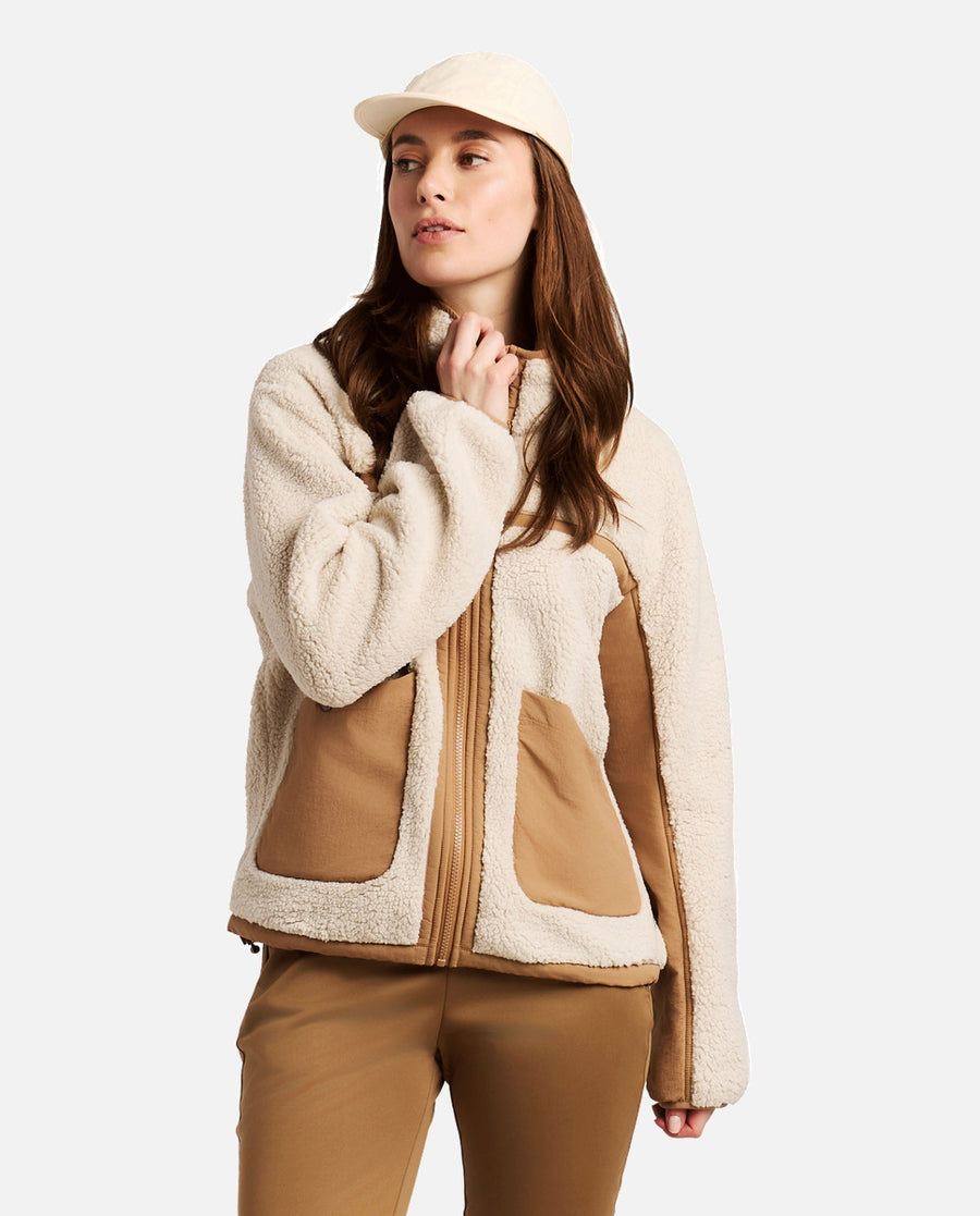Sudadera Mujer W Samica Outdoor Full Zip Top Protest Blanco