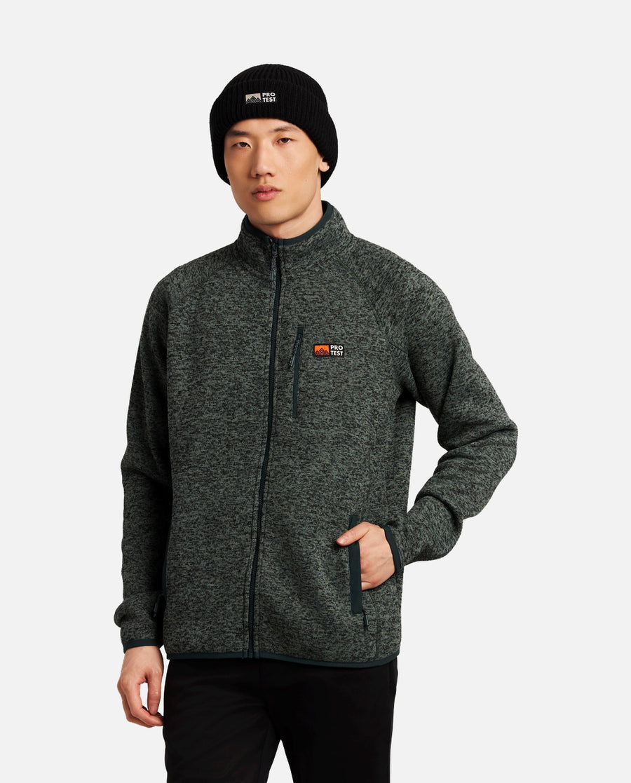 Sudadera Hombre M Mano Outdoor Full Zip Top Protest Verde